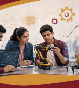Best engineering courses in India - students working on AI, robotics and technology projects