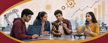 Best engineering courses in India - students working on AI, robotics and technology projects