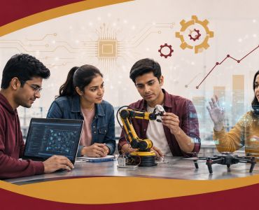 Best engineering courses in India - students working on AI, robotics and technology projects
