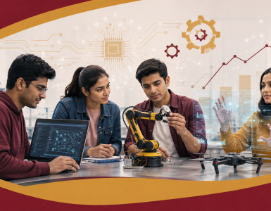 Best engineering courses in India - students working on AI, robotics and technology projects