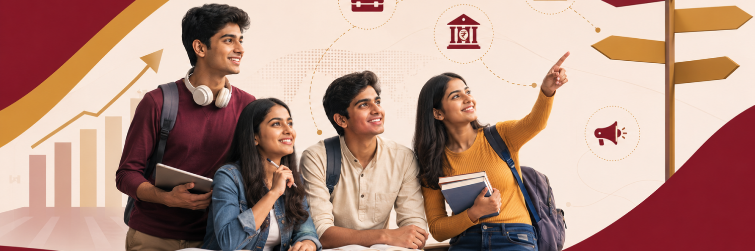 Career options after 12th Commerce - KJ Somaiya Junior College students exploring finance and business careers