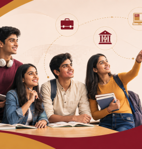 Career options after 12th Commerce - KJ Somaiya Junior College students exploring finance and business careers