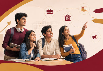 Career options after 12th Commerce - KJ Somaiya Junior College students exploring finance and business careers