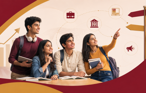 Career options after 12th Commerce - KJ Somaiya Junior College students exploring finance and business careers