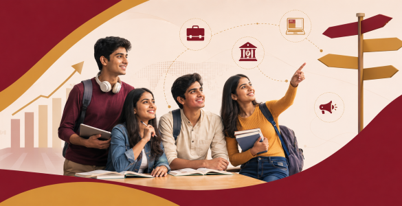 Career options after 12th Commerce - KJ Somaiya Junior College students exploring finance and business careers
